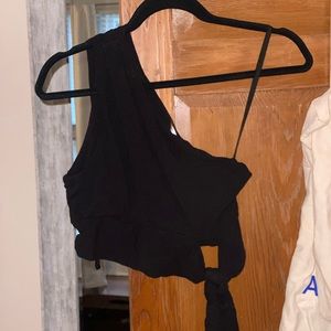 Free People one-shoulder too with wrap detail at bottom